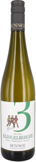 2022 Riesling (Klingelberger) Kabinett halbtrocken - Familien-Weingut Renner