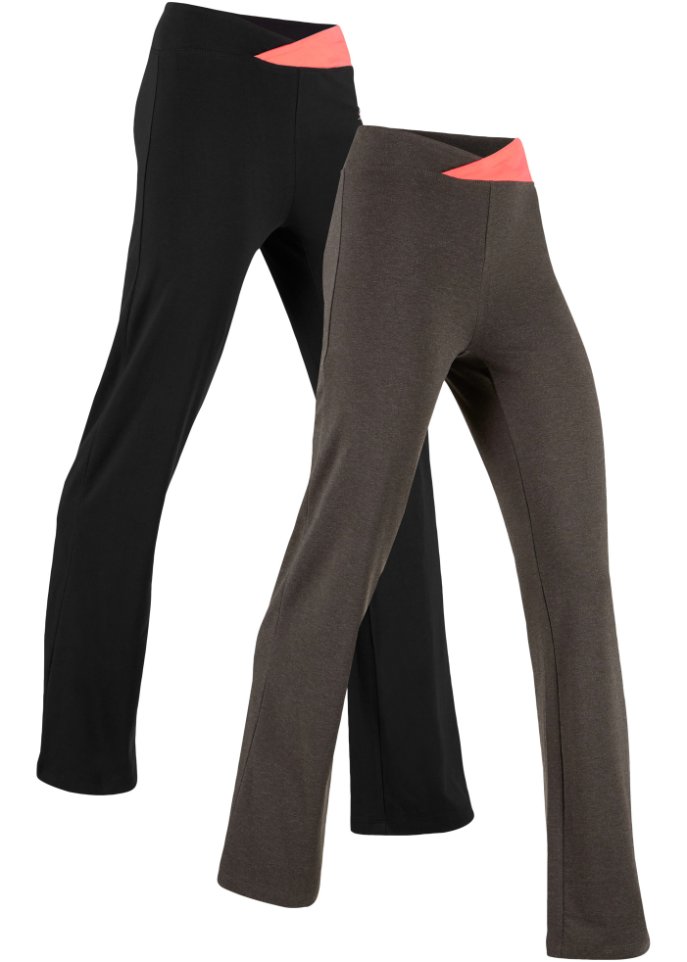 Baumwoll-Sporthose, Bootcut (2er Pack)