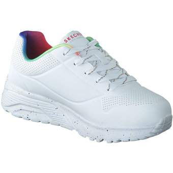 Skechers Uno Lite Rainbow Speckle in weiß