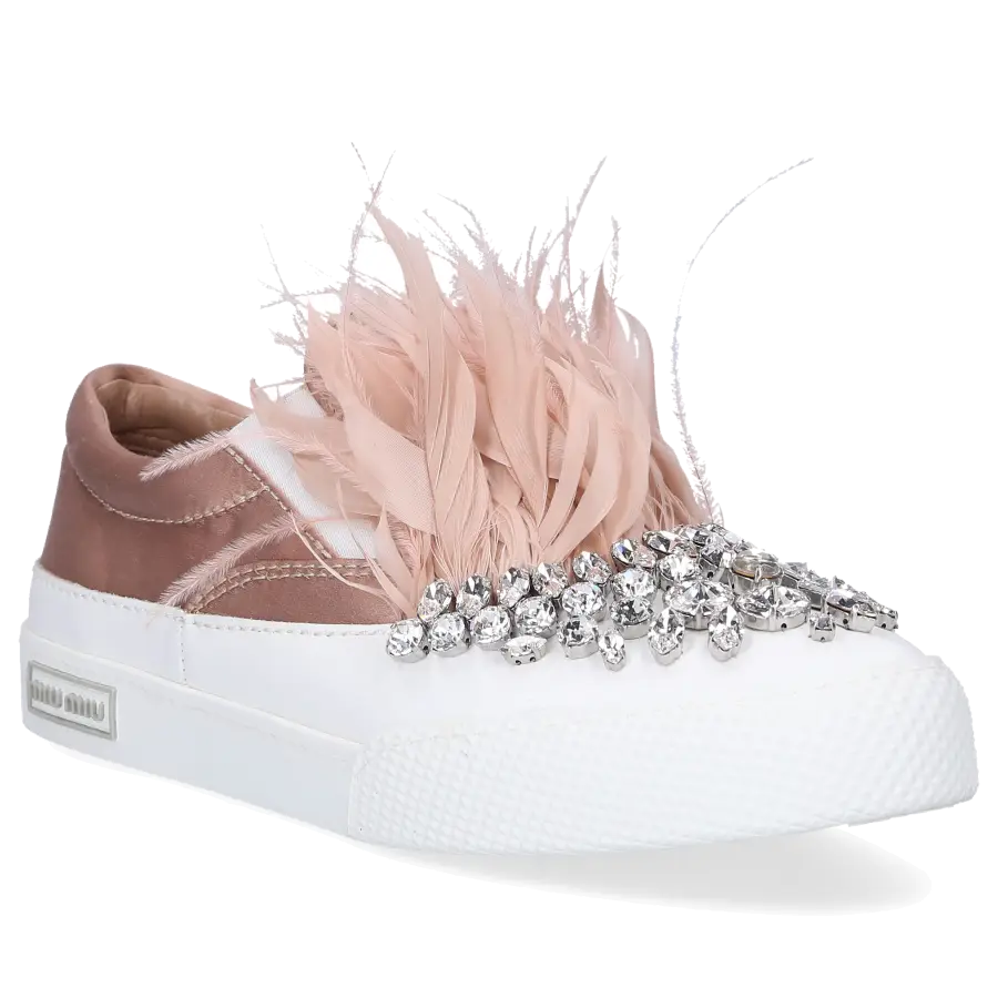Miu Miu - Slip Ons Satin - beige