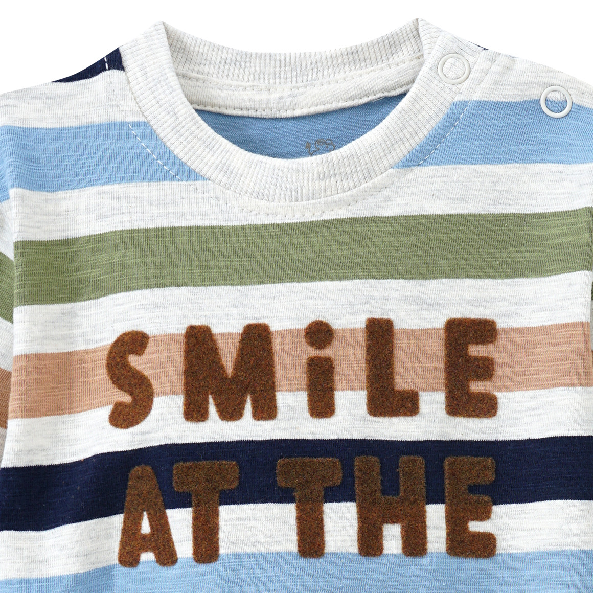 Baby Langarmshirt mit Flock-Print