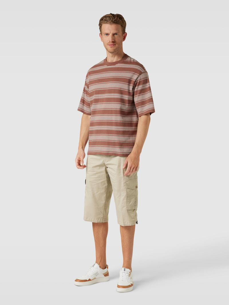 Caprihose mit Eingrifftaschen in beige
