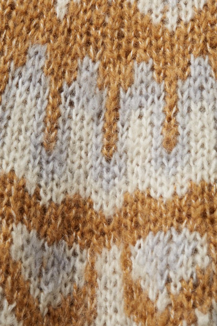 Jacquard-Pulloverkleid aus Zopfstrick