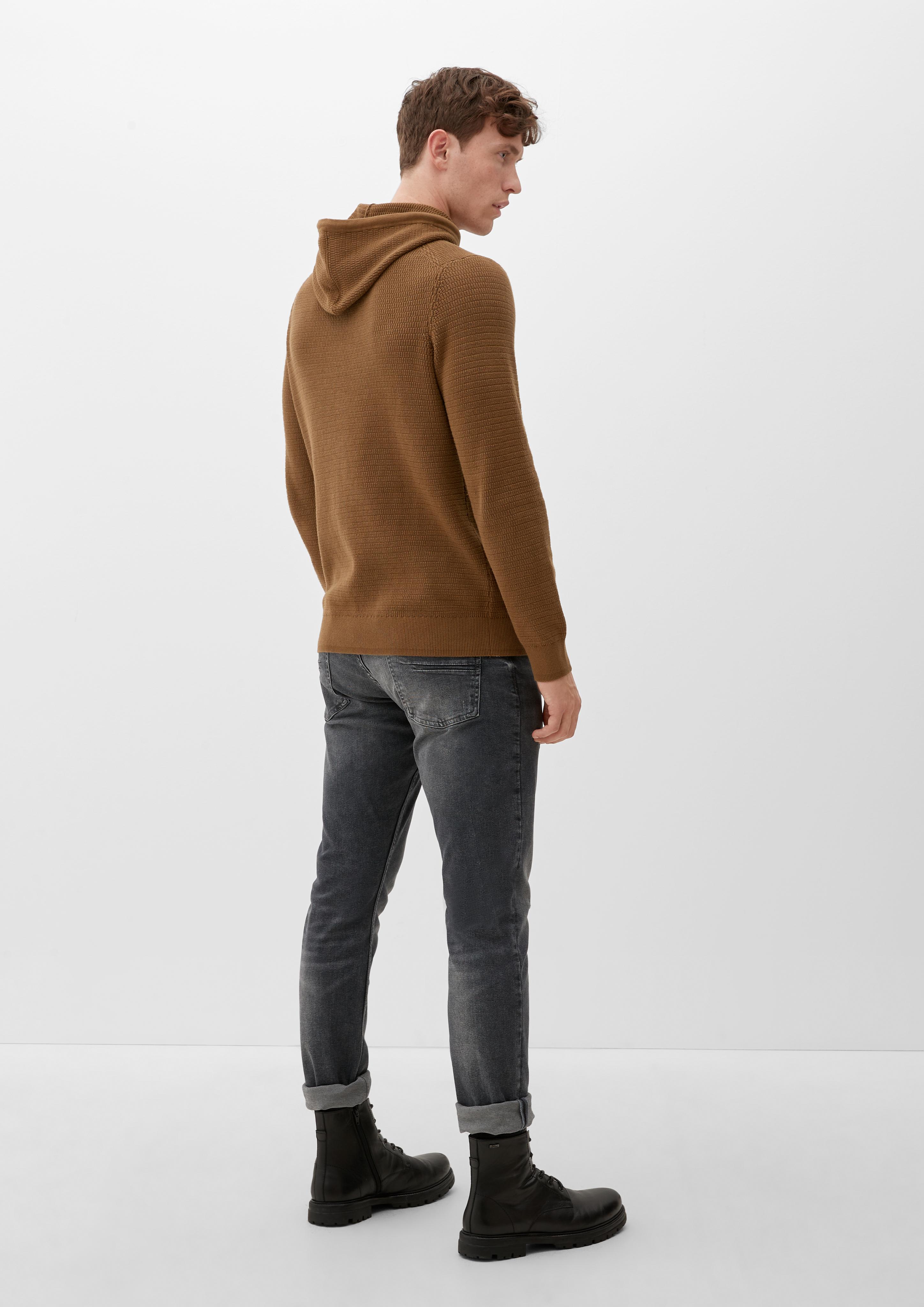 Kapuzenpullover aus Strukturstrick  2118090-8592
