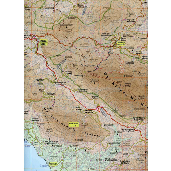 Psiloritis - Bali - Iraklio - Anogia 1 : 50 000 - Wanderkarte