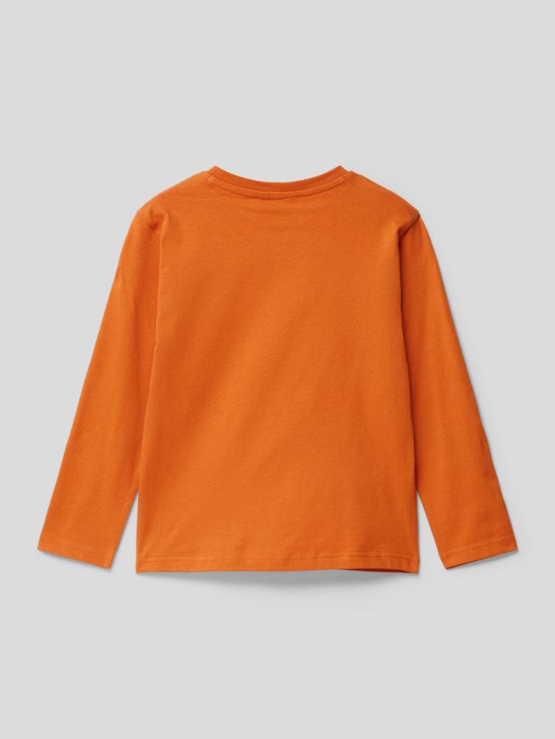 Longsleeve mit Motiv-Print in orange