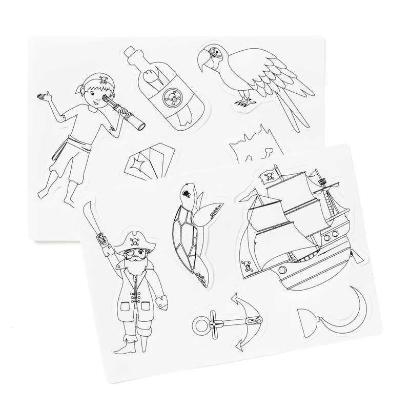 Atelier magnets plastique fou Pirates Oxybul
