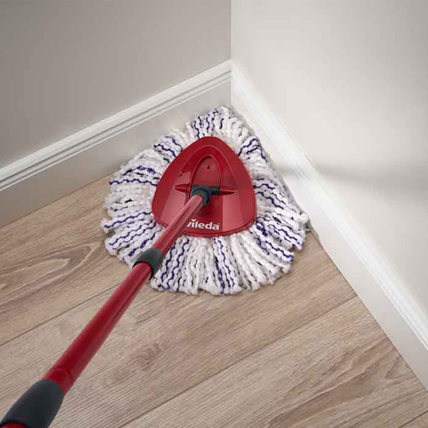 Vileda Wischmopp Vileda TURBO 3in1 Ersatzbezug, Mop, 1er Pack, Bodenwischer, Ersatz, Refill, Hartböden, lila weiß
