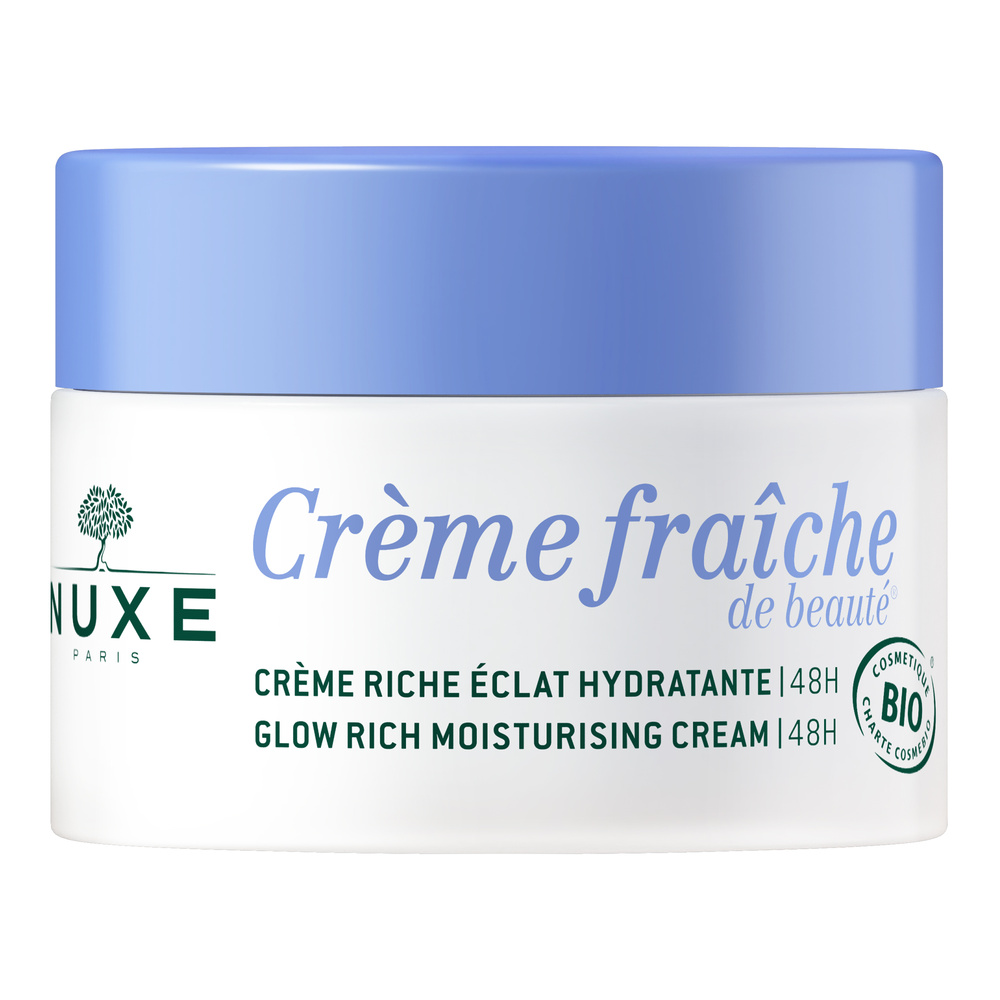 Nuxe Crème Riche Eclat Bio 48h - Crème fraîche de beauté® - 50ml Crème jour