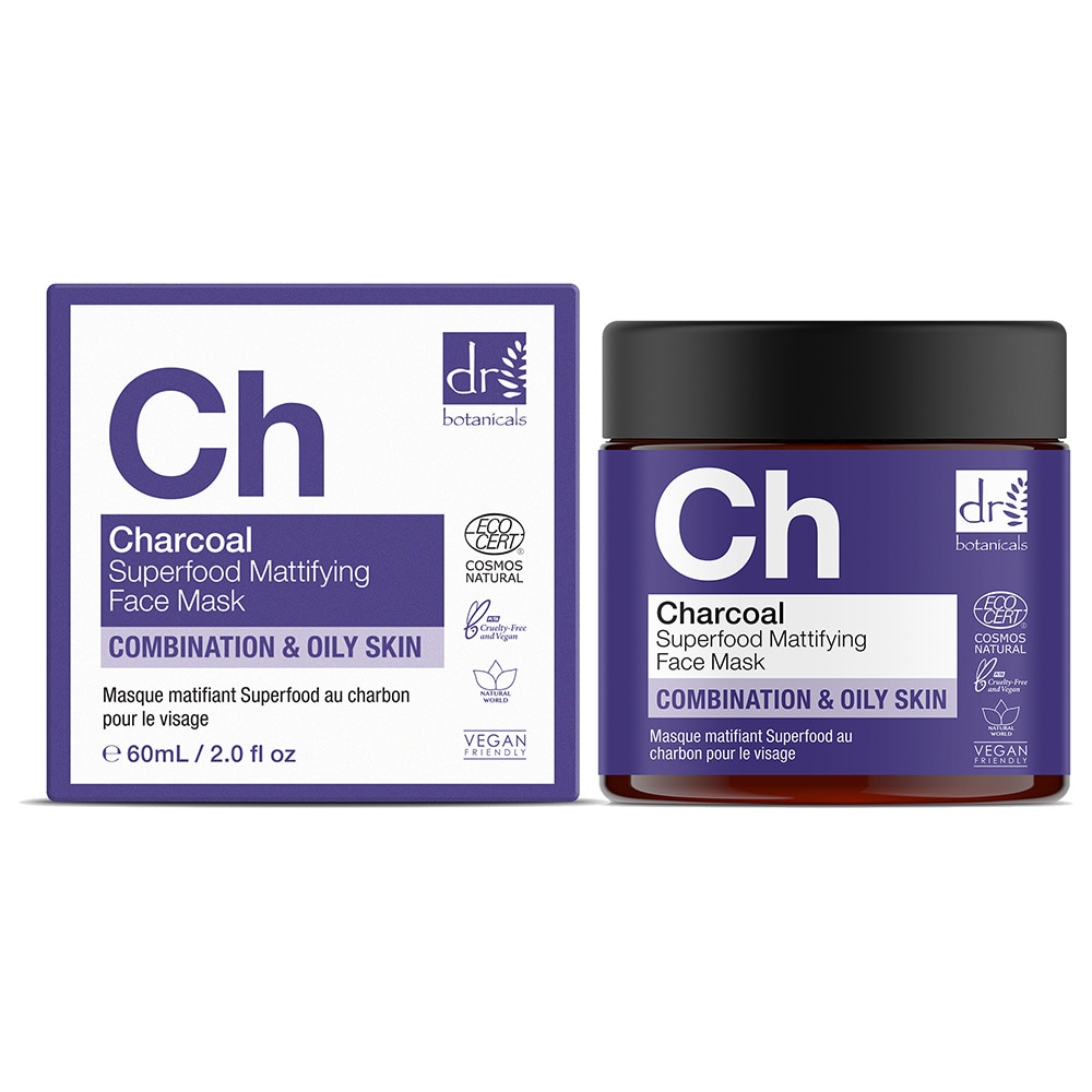 apothecary by dr botanicals Masque Visage Matifiant Superfood au Charbon Masque Visage