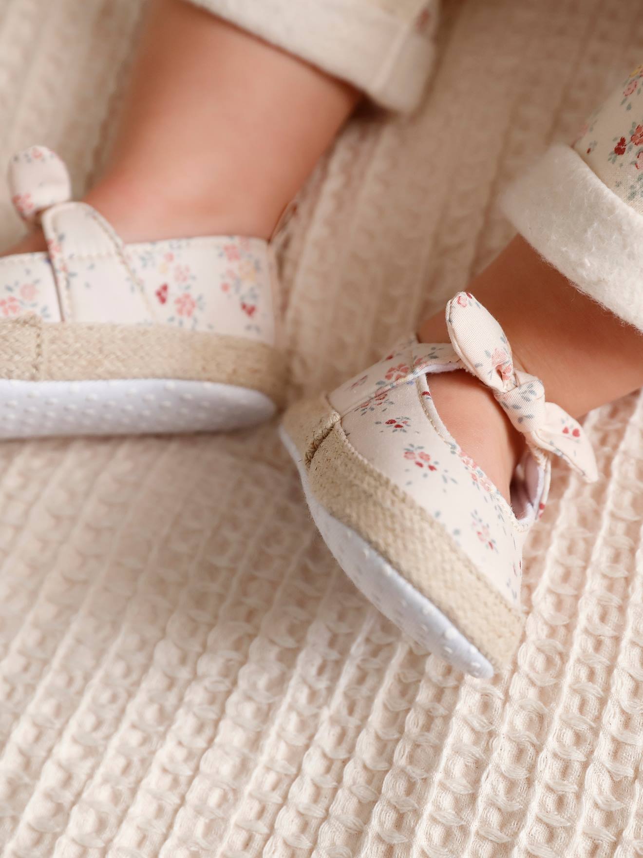 Chaussons souples bébé mixte blanc