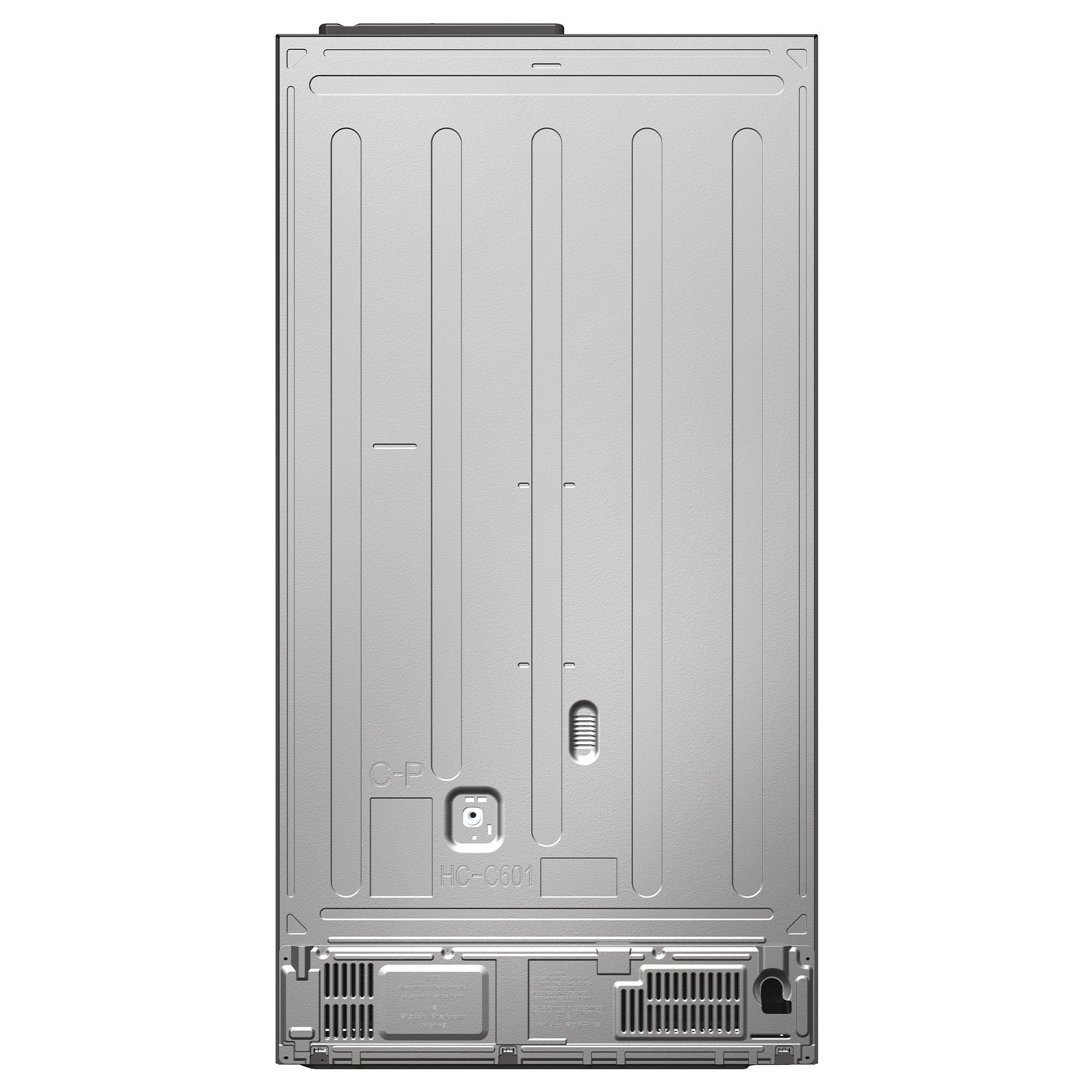Haier Side-by-Side Front aus Edelstahl schwarz HSW79F18DIPT, 177,5 cm hoch, 90,5 cm breit, Wasser/Eiswürfeldispenser, No Frost, Smart hON App-WIFI