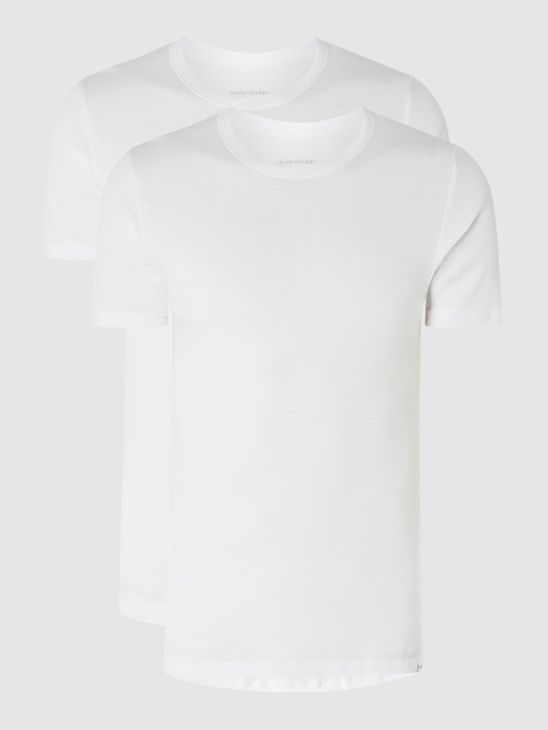 T-Shirt aus Baumwolle im 2er-Pack in weiß