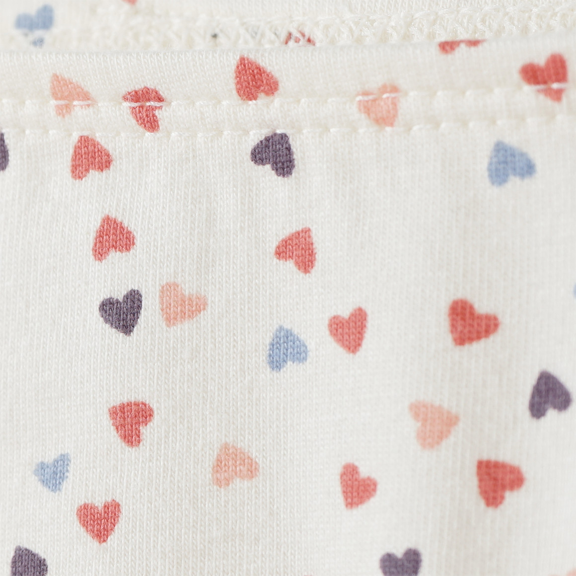 3 Mädchen Slips mit Herzchen-Allover