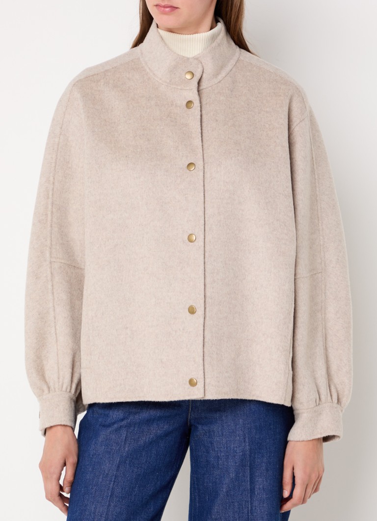 Claudia Sträter Jacket in wool blend with balloon sleeves