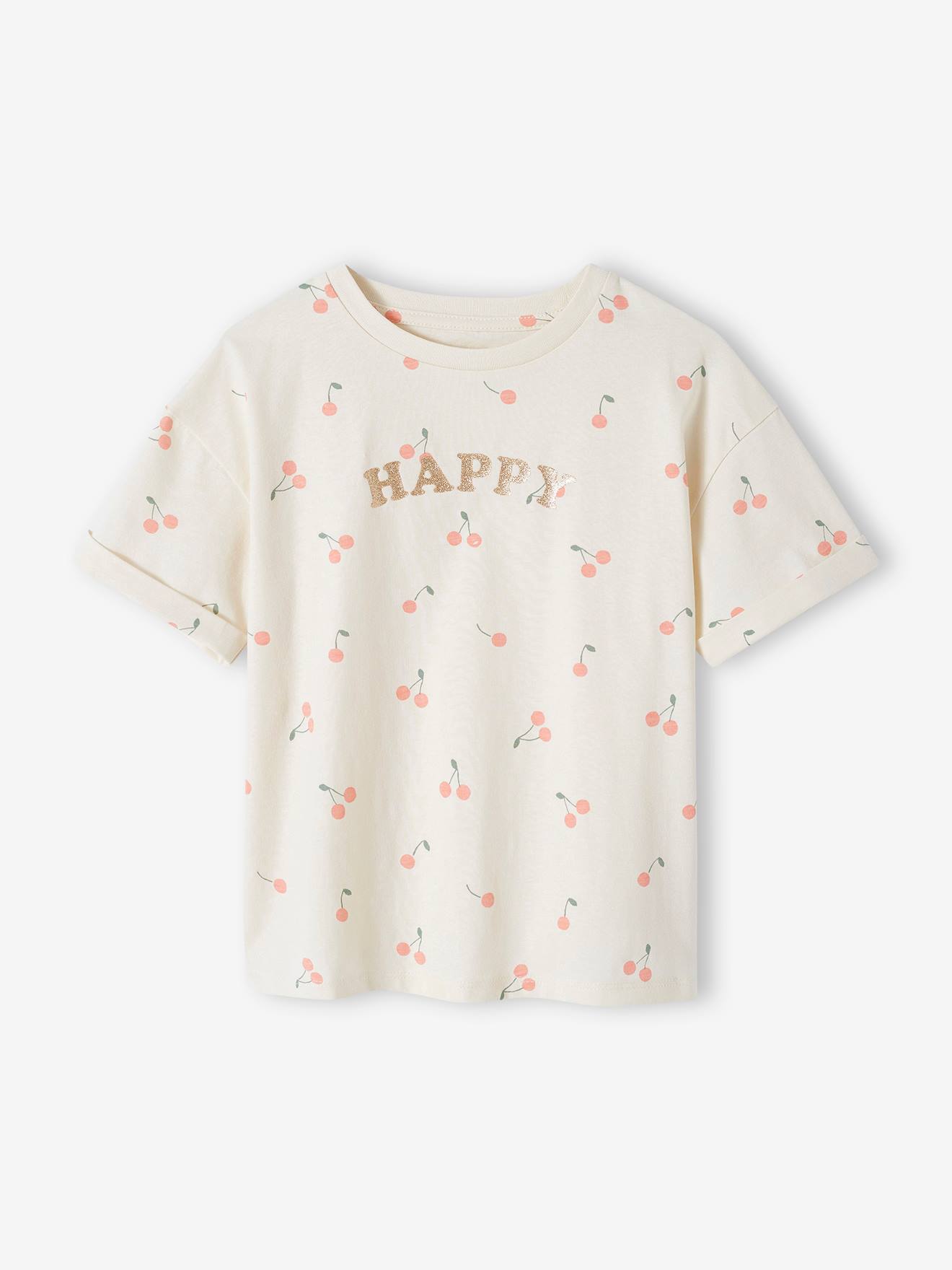 Vertbaudet Mädchen-Set: T-Shirt & Radlerhose Oeko-Tex - smaragdgrün