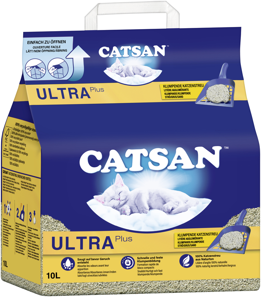 CATSAN Katzenstreu CATSAN Ultra plus Klumpstreu 10 l