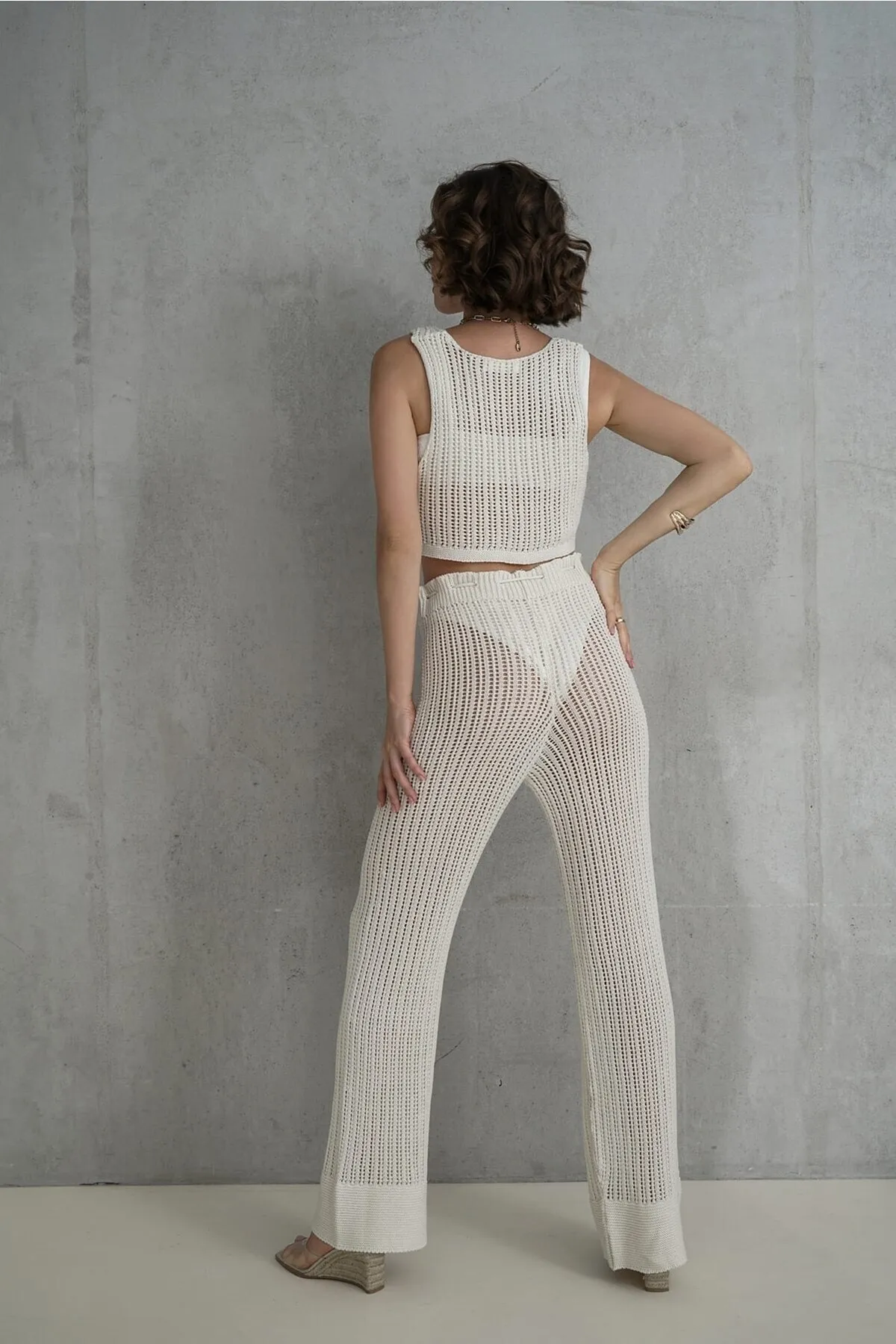 BOHEMAİ  Serah Ecru Crop Vest – Hosenset