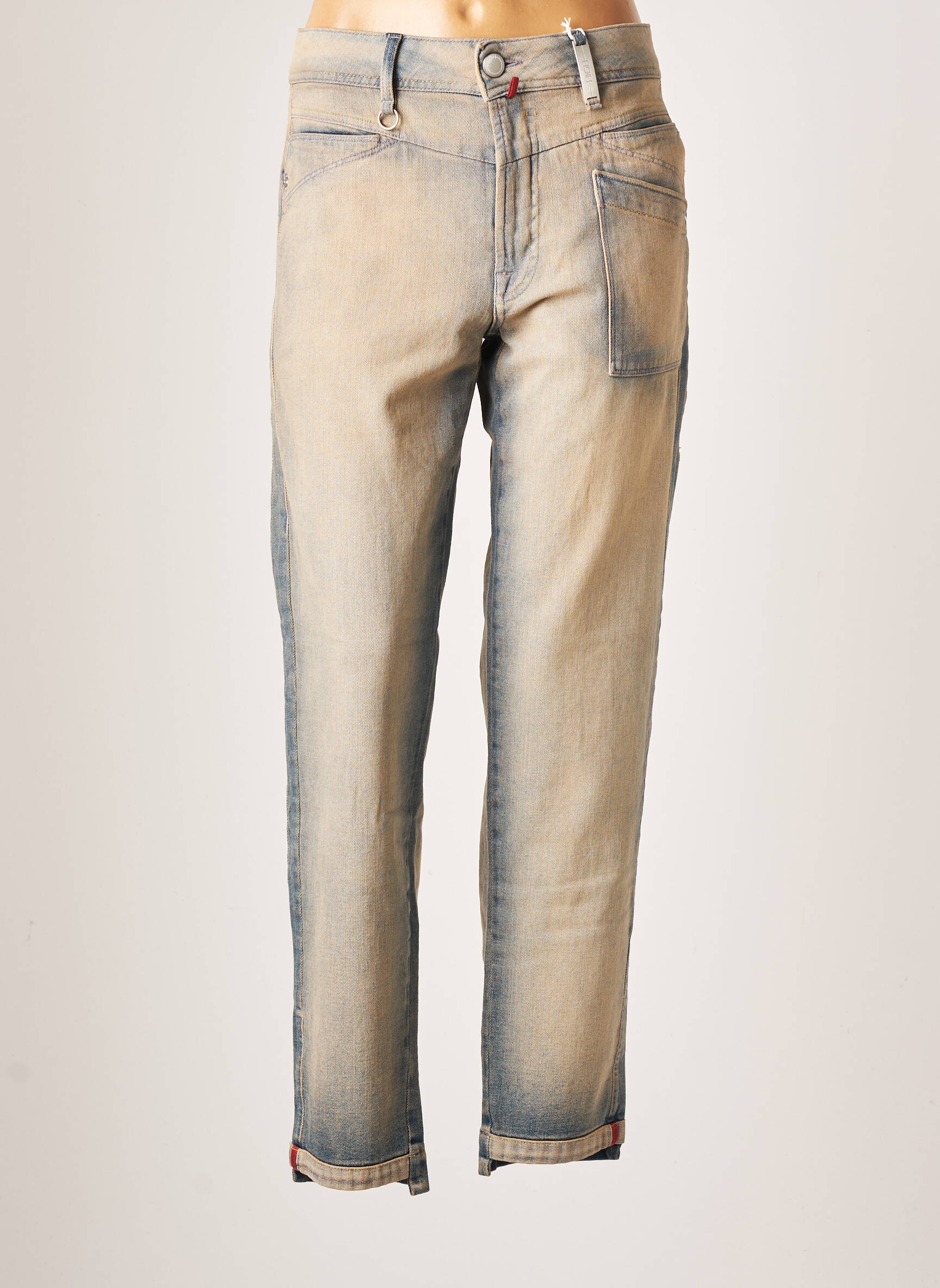High Jeans Coupe Slim Femme couleur bleu