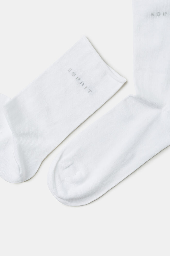 Doppelpack Socken mit Rollkanten, Bio-Baumwolle