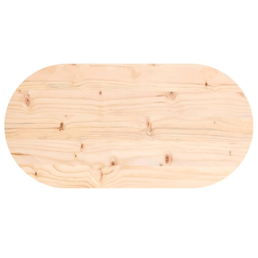 vidaXL Tischplatte Tischplatte 60x30x2,5 cm Massivholz Kiefer Oval (1 St)