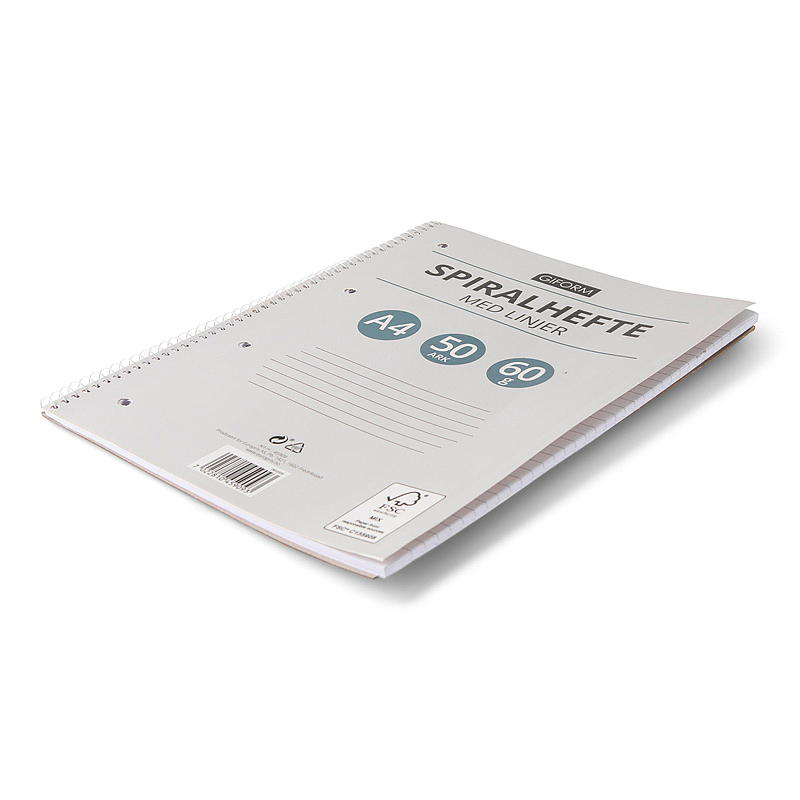 Giform Spiralhefte A4 50 ark, linjert