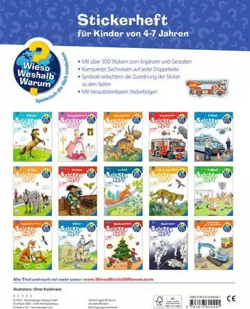 Ravensburger Wieso? Weshalb? Warum? Stickerheft: Einsatzfahrzeuge