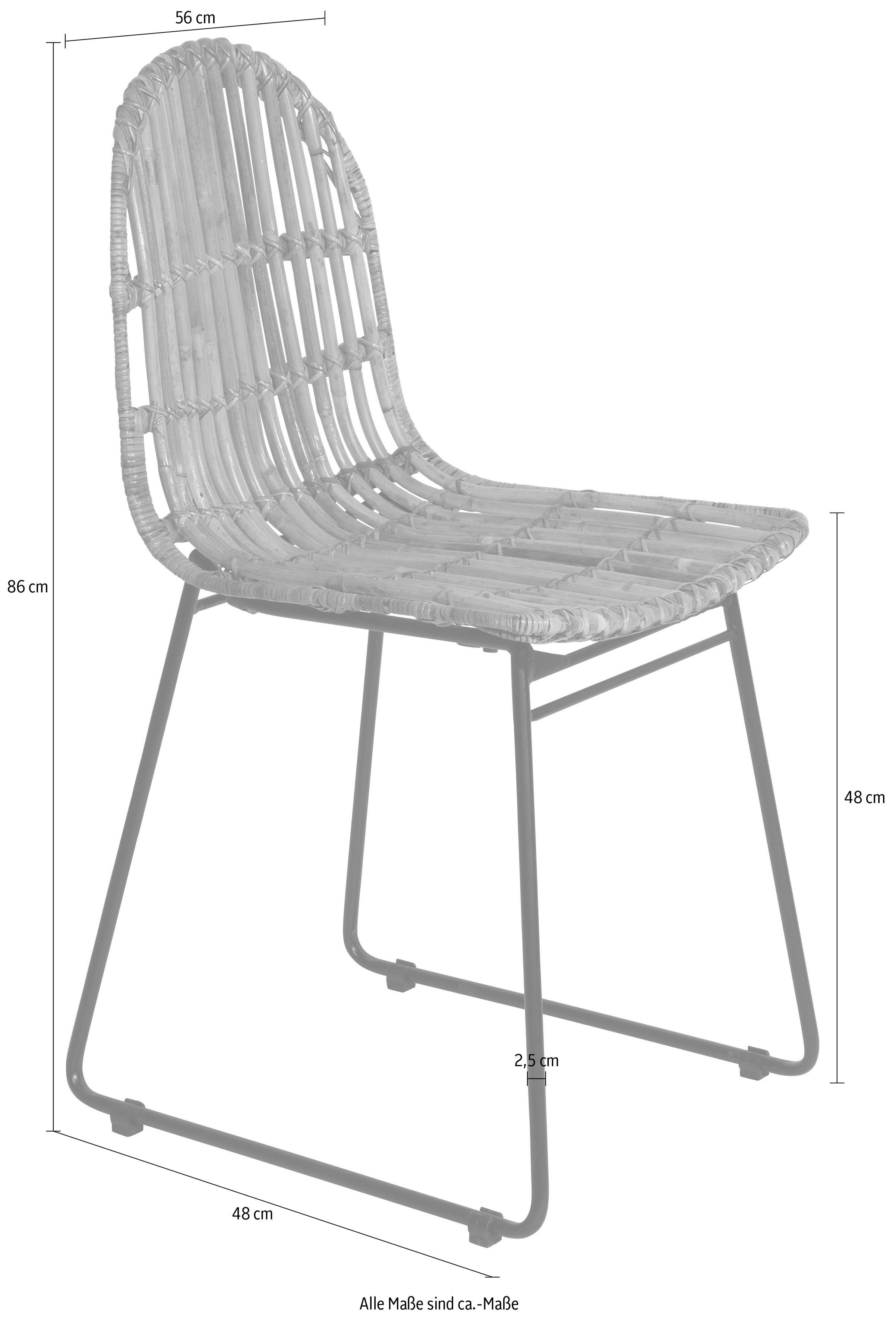 TOM TAILOR HOME Rattanstuhl T-RATTAN CHAIR (Set, 2 St)