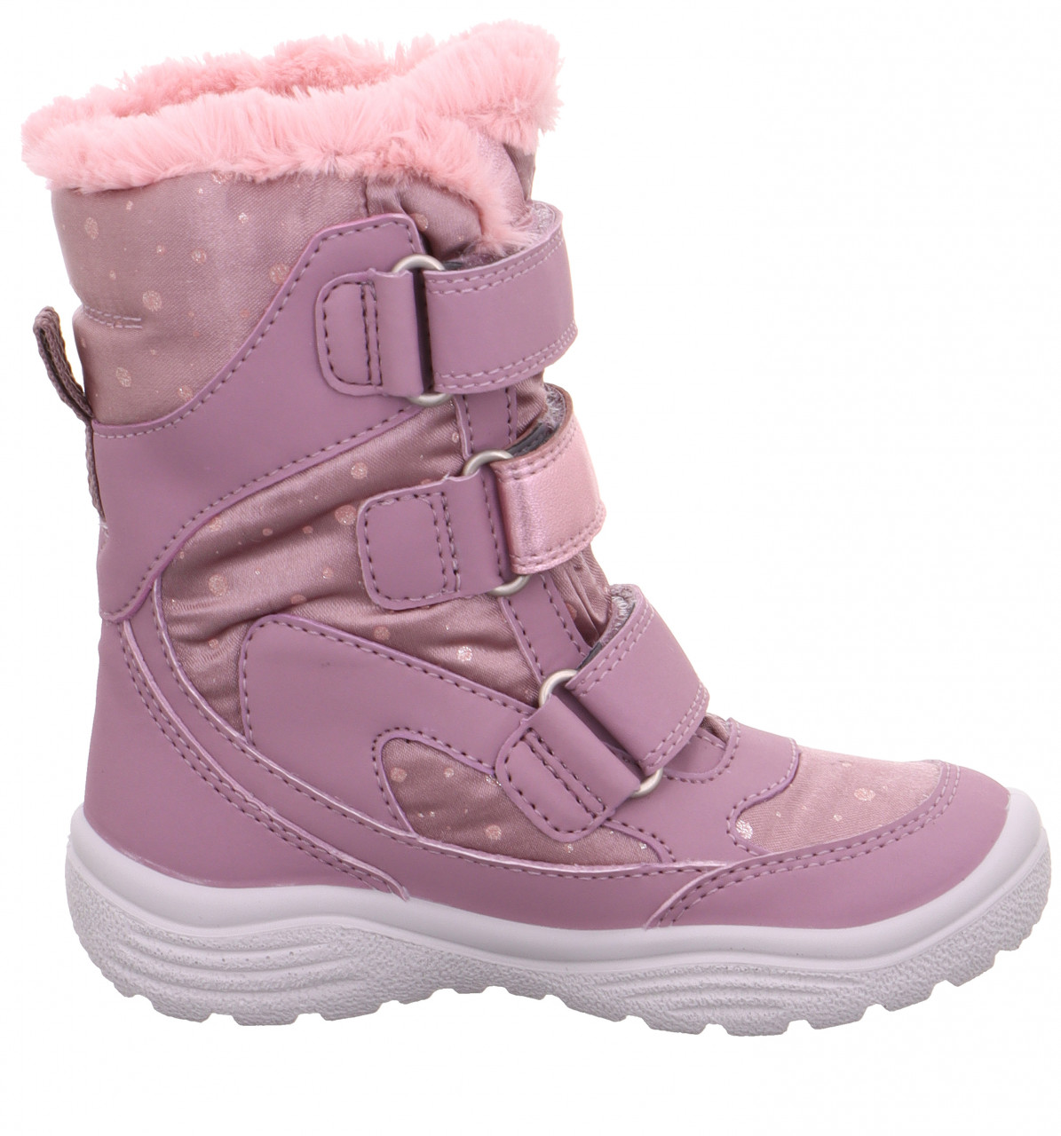 CRYSTAL - Lila/Rosa Stiefel mit Klettverschluss