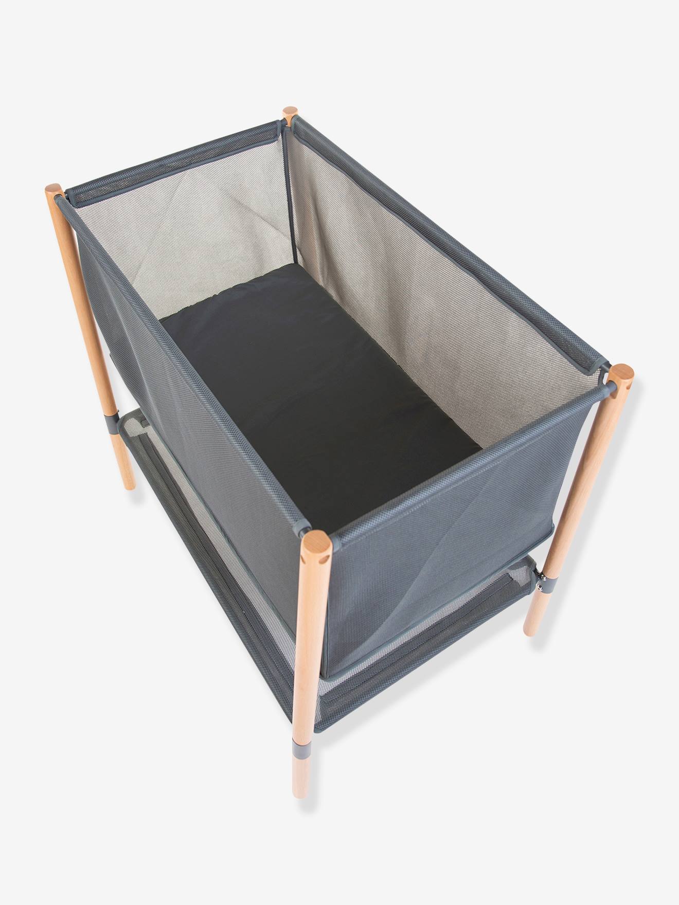 Berceau Evolux CHILDHOME naturel anthracite
