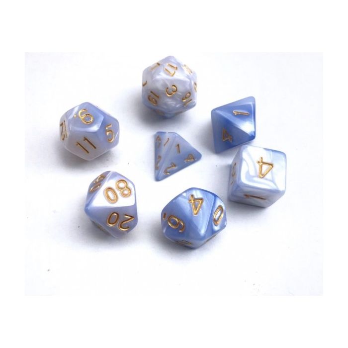 (Light blue+white) Blend color dice set