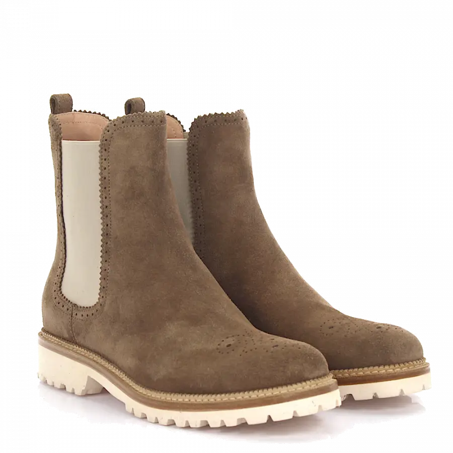 Unützer - Chelsea Boots Veloursleder - beige