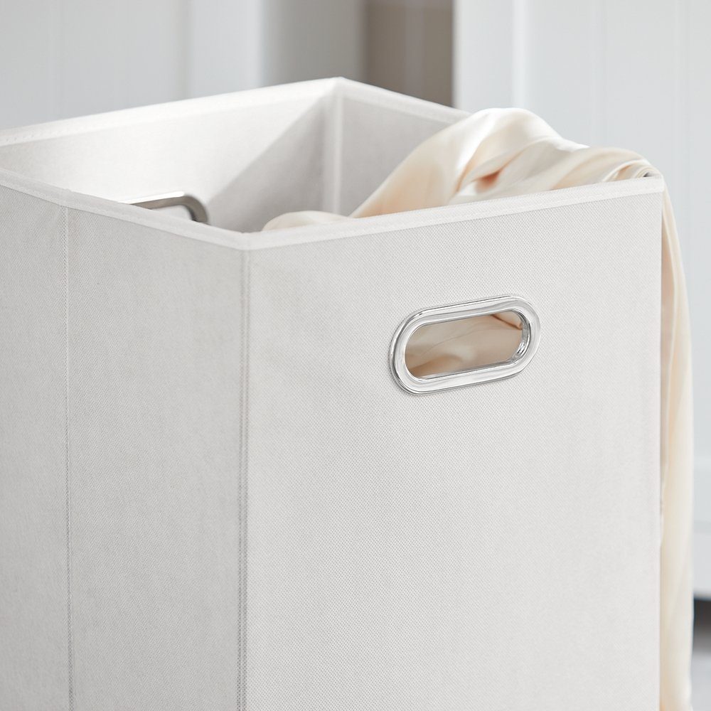 SoBuy Wäscheschrank BZR33 mit 2 Wäschesäcken Wäschetruhe Wäschesammler Wäschekorb Badschrank