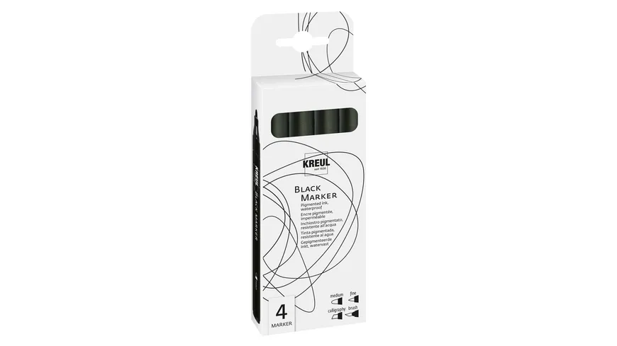 KREUL Black Marker 4er Set schwarz