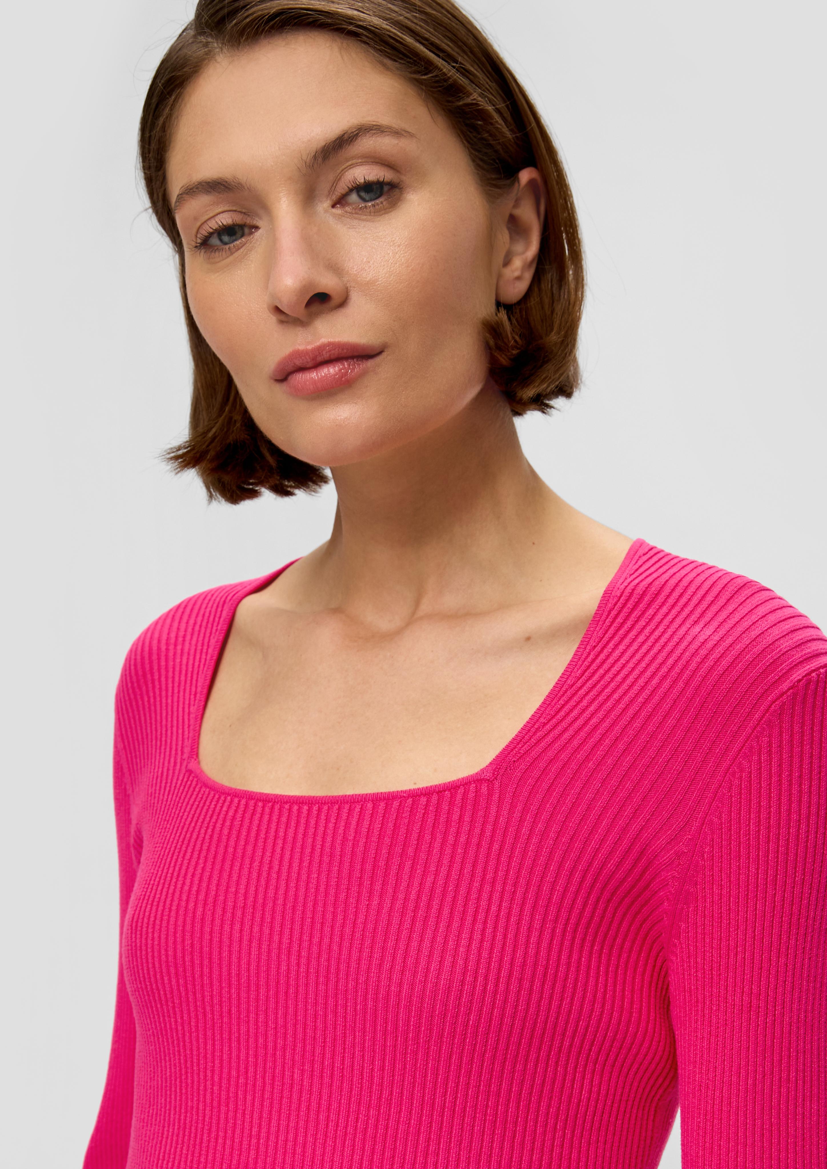 Gerippter Strickpullover aus Viskosemix  2138856-4528