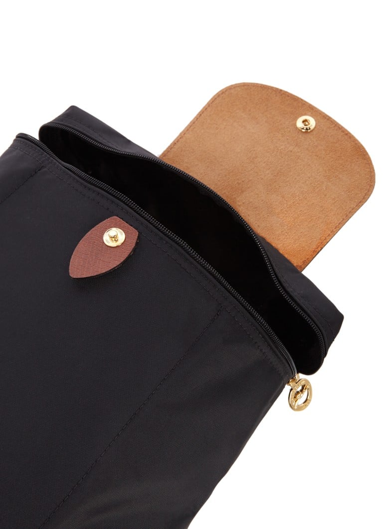 Rucsac Longchamp Le Pliage Original cu detalii din piele
