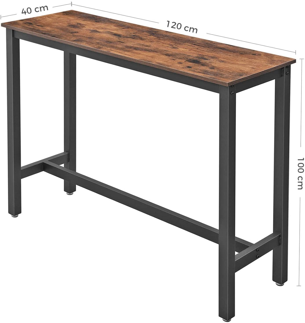 Vasagle Bartisch schmal, 120 x 40 x 100 cm