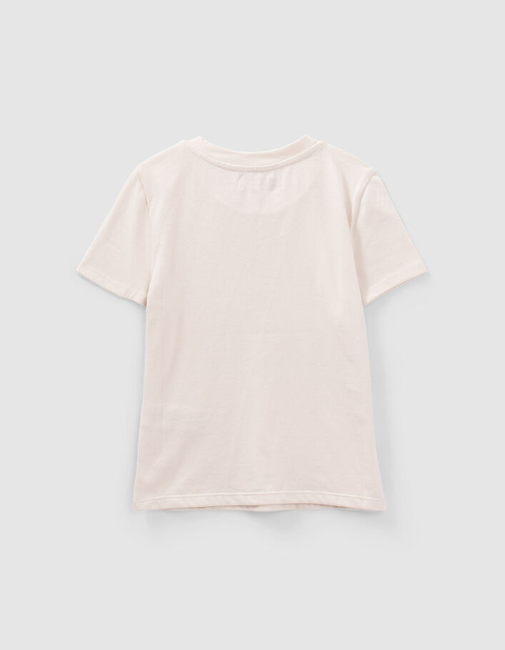 T-shirt écru à message style vintage fille