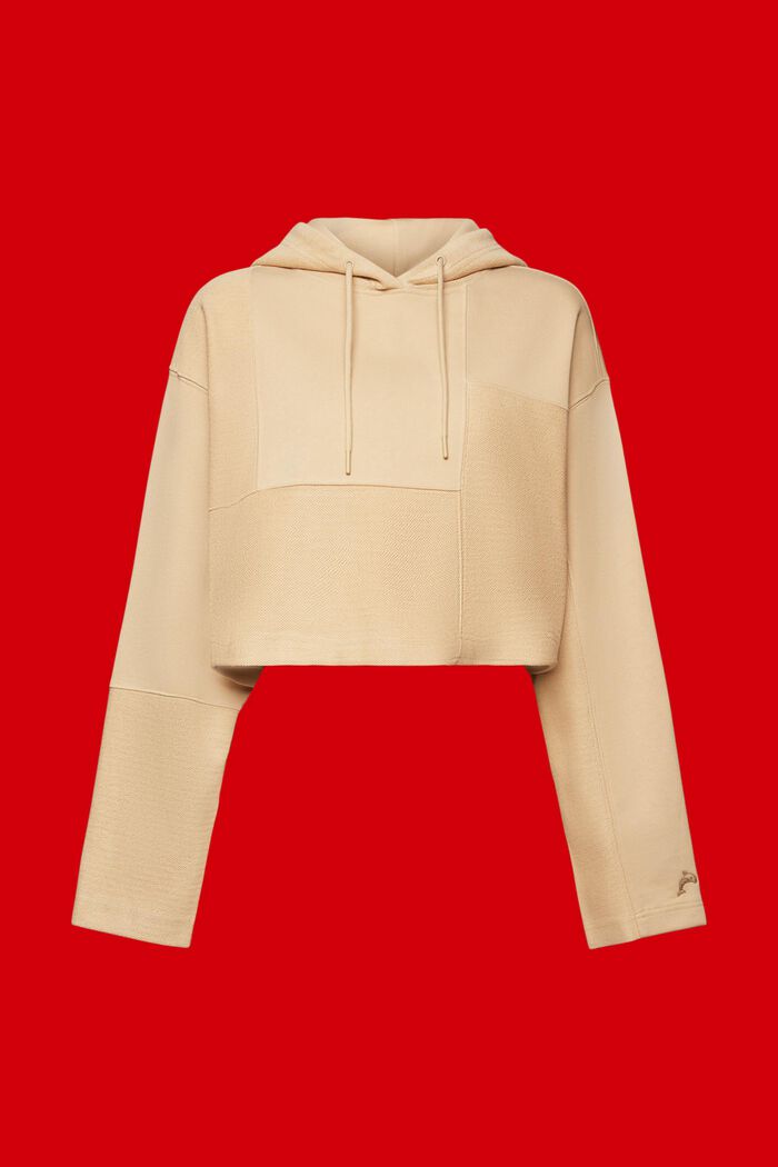 Cropped-Hoodie in Patchworkoptik