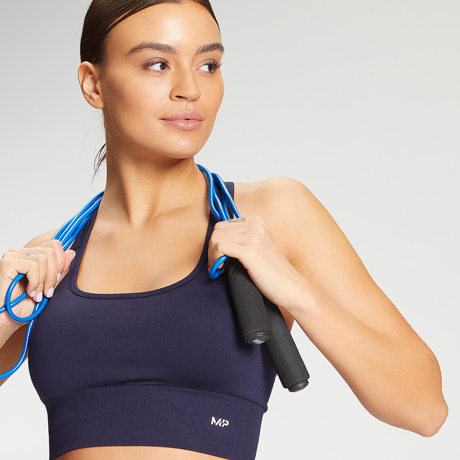 Brassière de sport sans coutures MP Shape pour femmes – Bleu marine