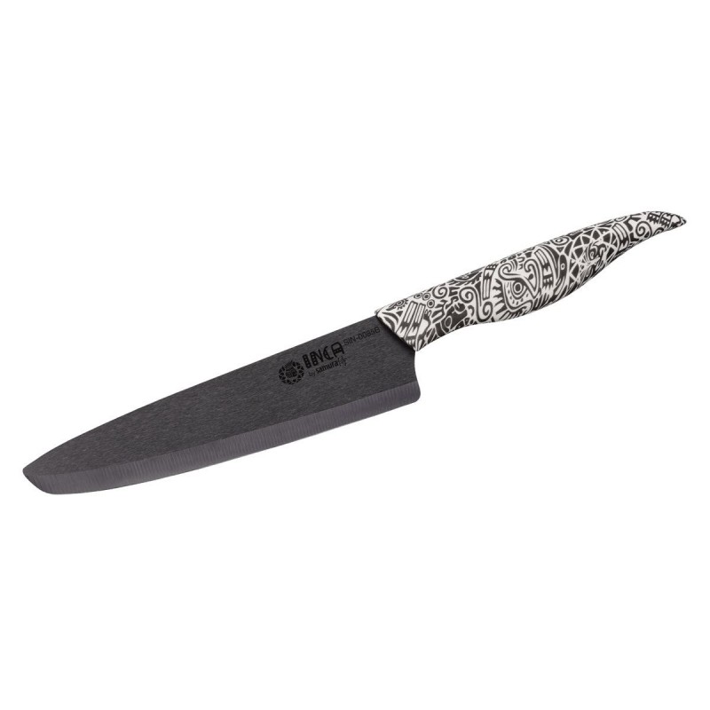 Samura Inca mit schwarzer Keramikklinge, Kochmesser 18,7 cm.