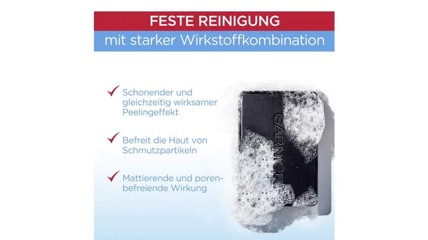 Garnier Hautklar Feste Reinigung mit Kohle 100 g