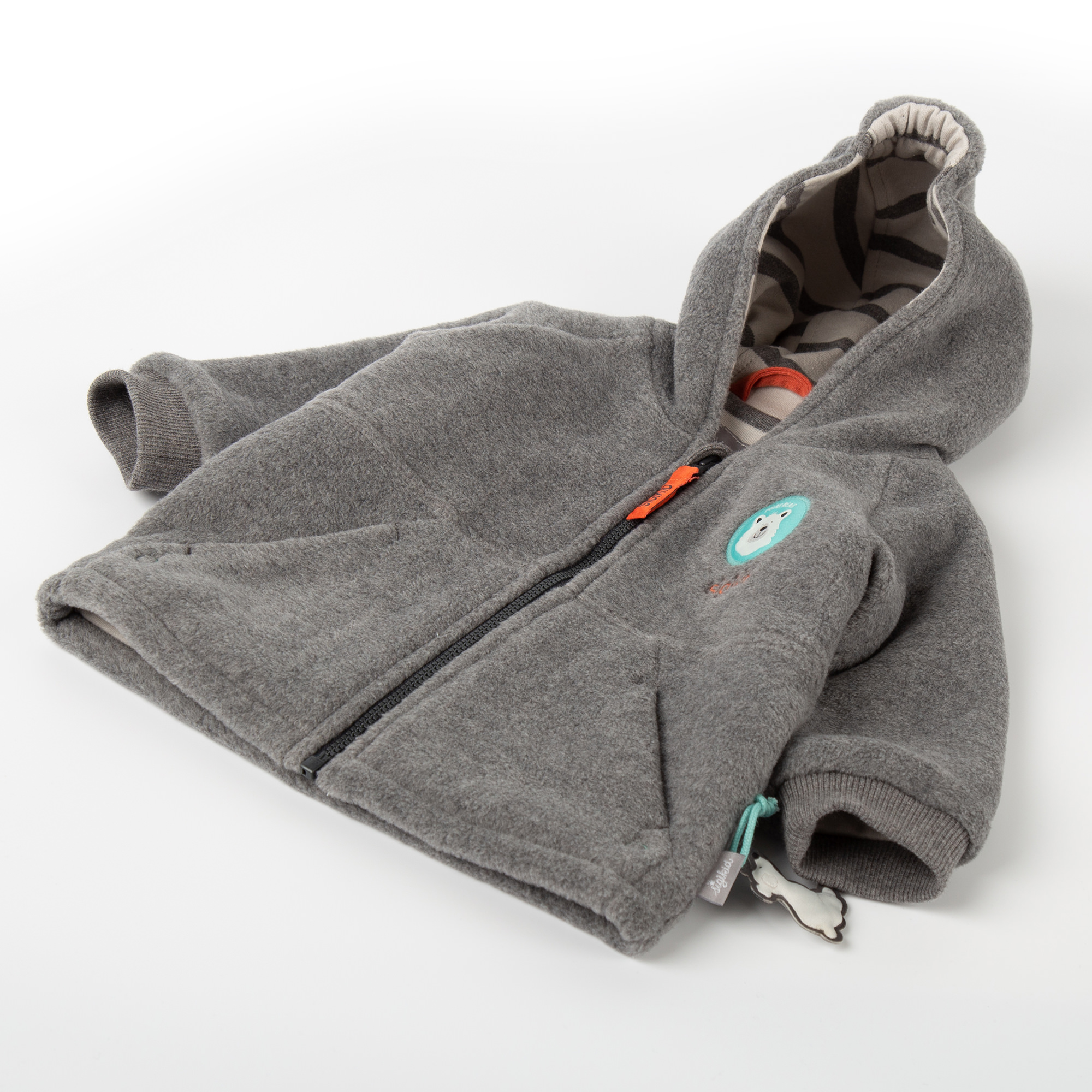 Baby Fleecejacke Eisbär, grau