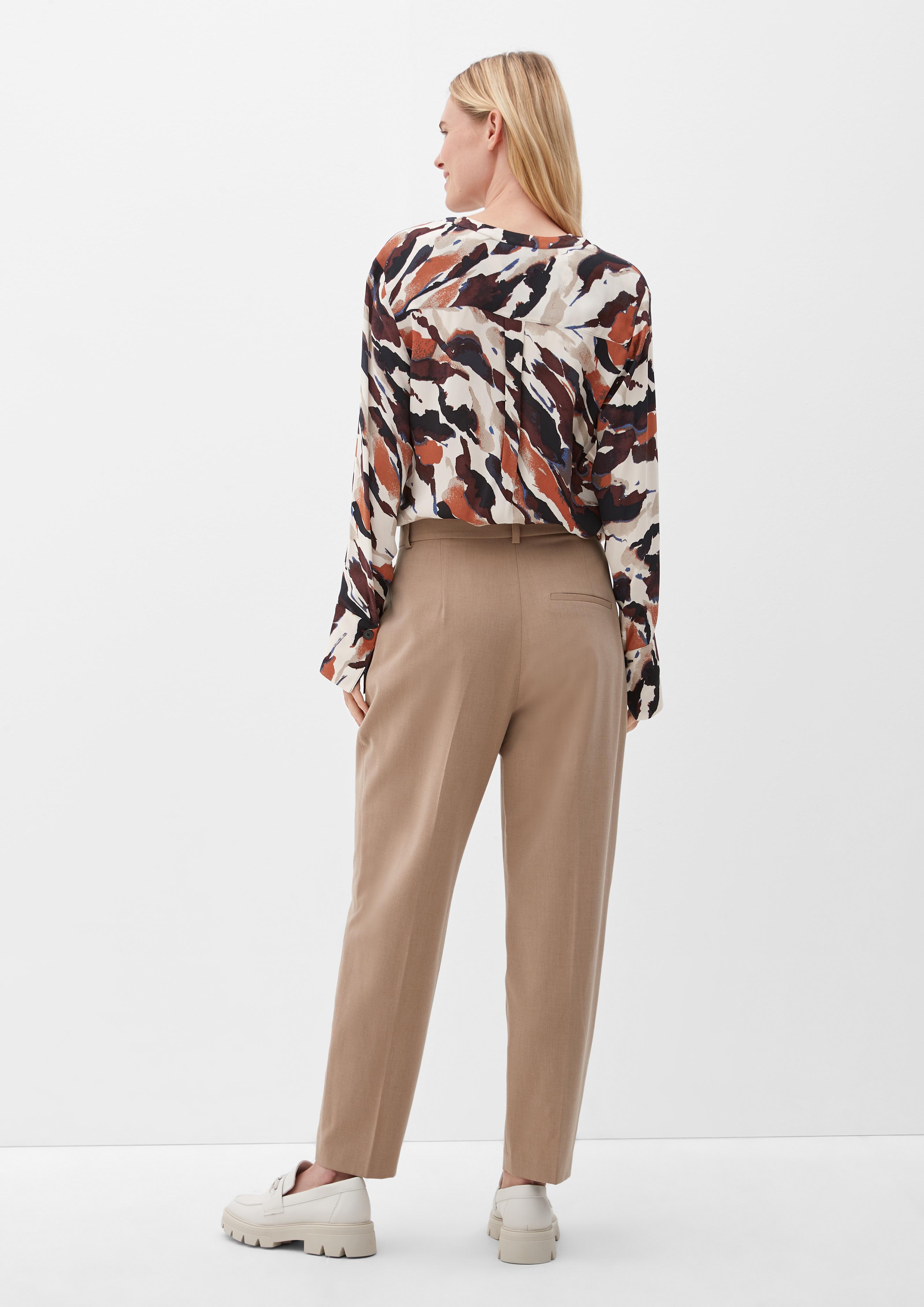Viskosebluse mit Alloverprint  2123601-02A0
