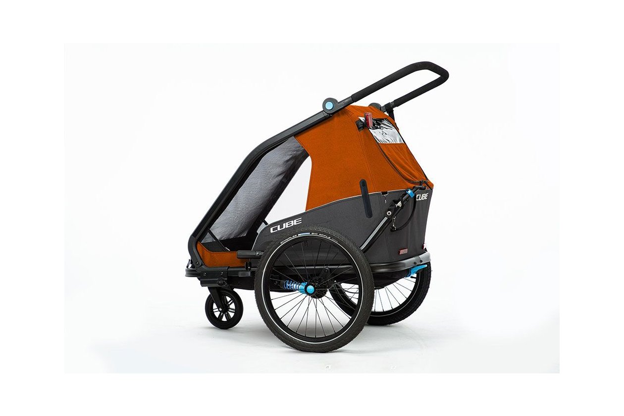 Cube Kinder Fahrradanhu00e4nger Double CMPT X Actionteam