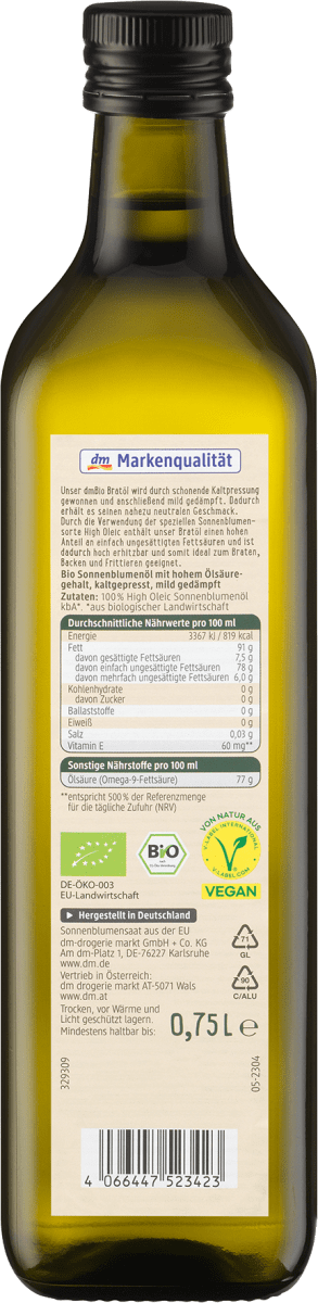 Bratöl Sonnenblume, 750 ml