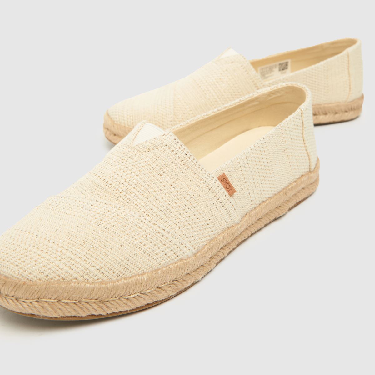 TOMS alpagata rope 2.0 lapos talpú cipő bézs színben