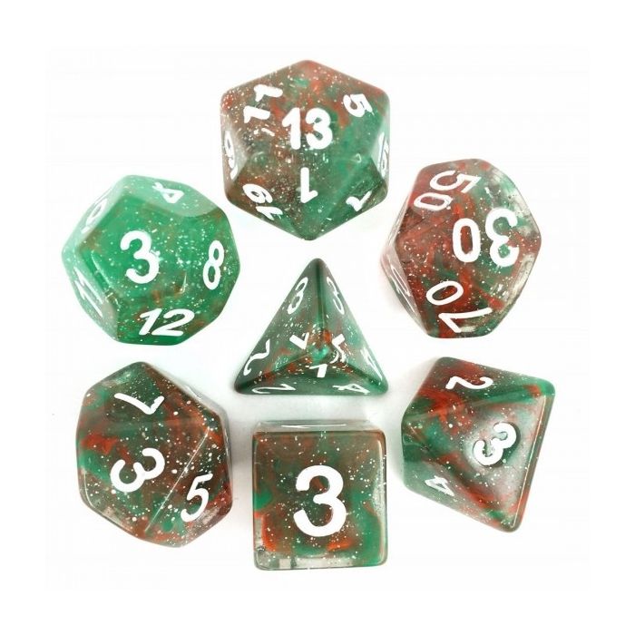 (Red + Green) Galaxy dice set