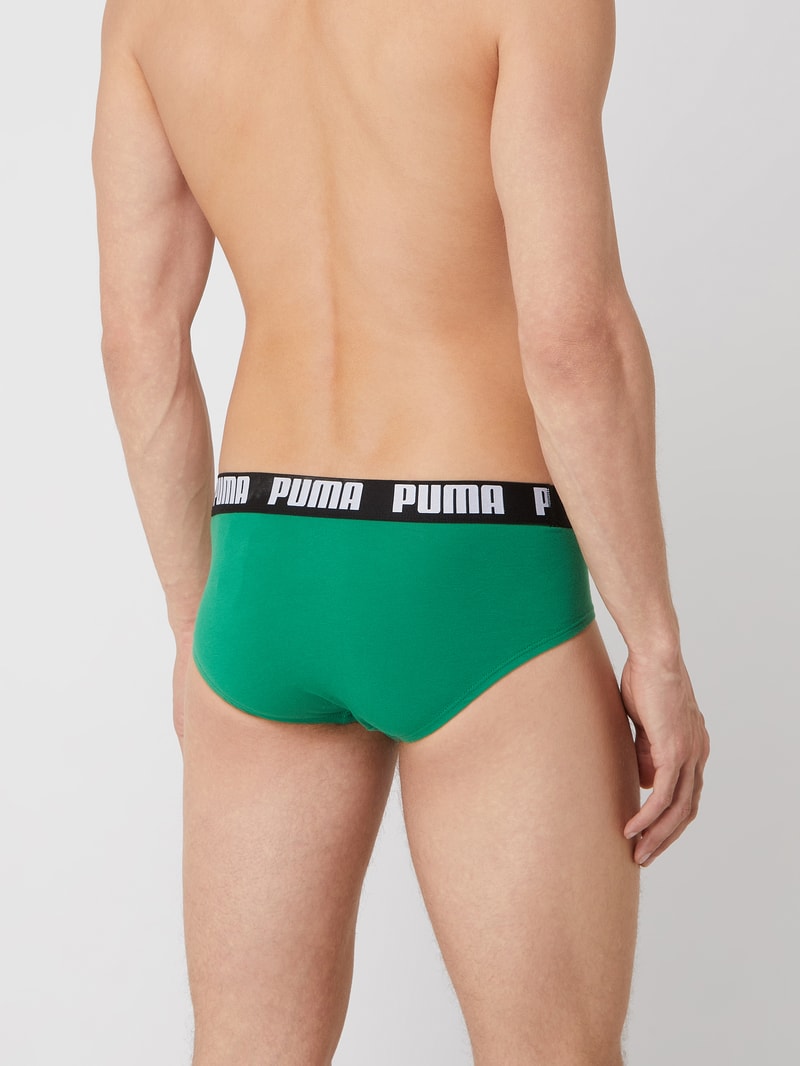 Slip mit Stretch-Anteil im 2er-Pack in grün