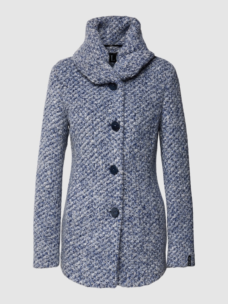 Mantel aus Bouclé-Optik Modell 'JAMIE' in blau